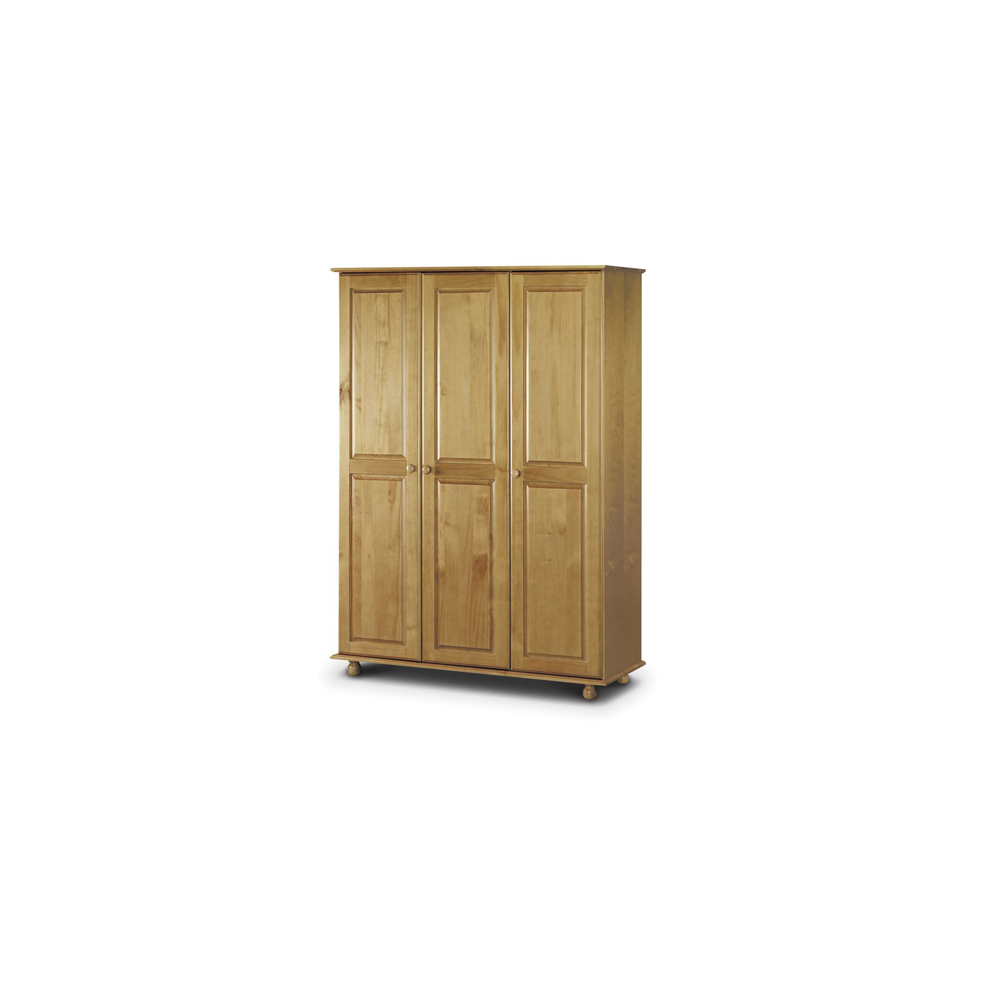 Julian Bowen Pickwick 3 Door Wardrobe with Pine Fitted in Solid Pine at Tesco Direct