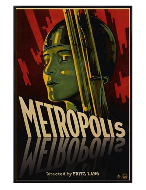 Image of Metropolis Classic Film Movie Score Gloss Black Framed Poster