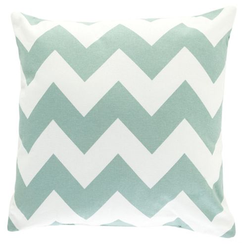 Image of Chevron Cushion 43 X 43cm, Eau De Nil