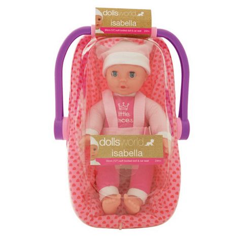 Image of Dolls World Isabella Doll And Car Seat