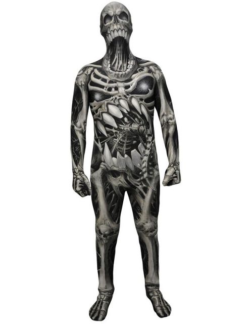 Image of Adult Skull And Bones Morphsuit Large