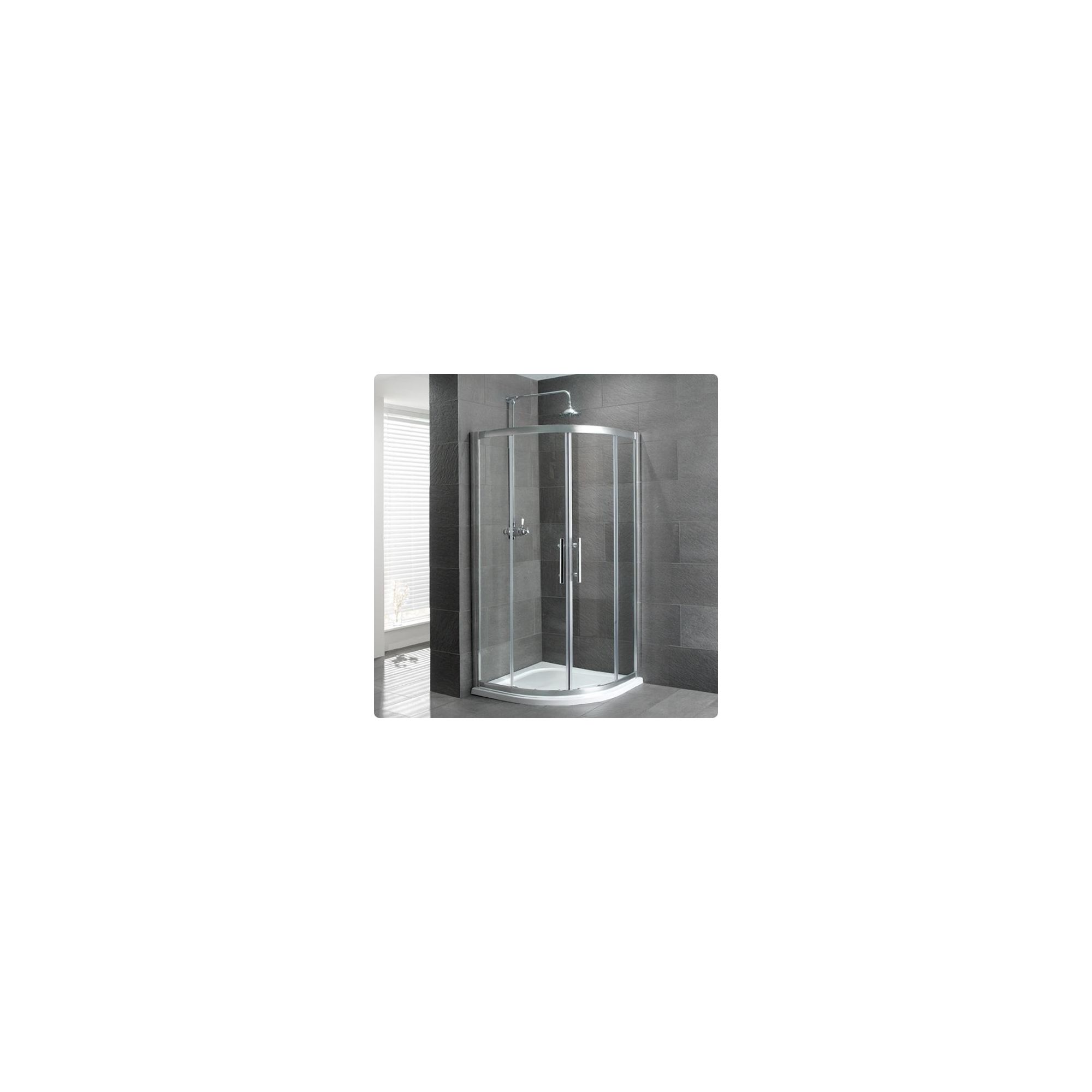 Duchy Select Silver 2 Door Quadrant Shower Enclosure 1000mm, Standard Tray, 6mm Glass at Tesco Direct