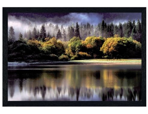 Image of Black Wooden Framed Misty Reflection Poster