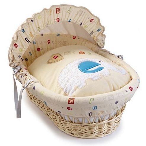Image of Clair De Lune Abc Natural Wicker Moses Basket