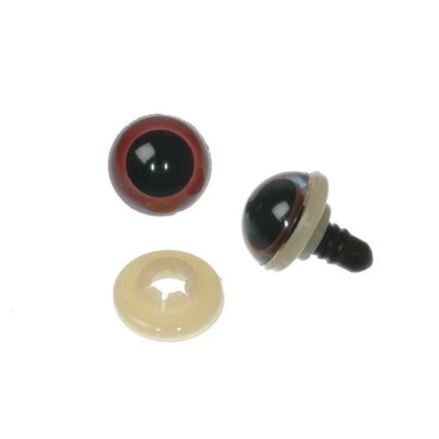 Image of Safety Eyes 14mm Brown 10 Pr