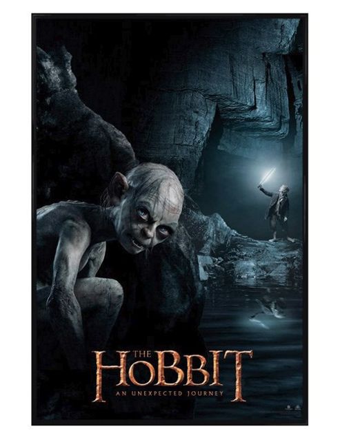Image of The Hobbit Gloss Black Framed Gollum Poster