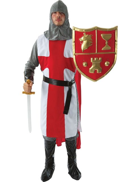 Image of Adult Knight Crusader Fancy Dress Costume Standard
