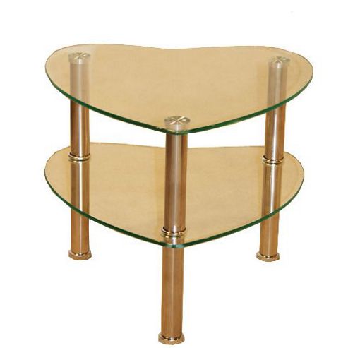 Image of Kansas Clear Glass 2 Shelf Heart Unit