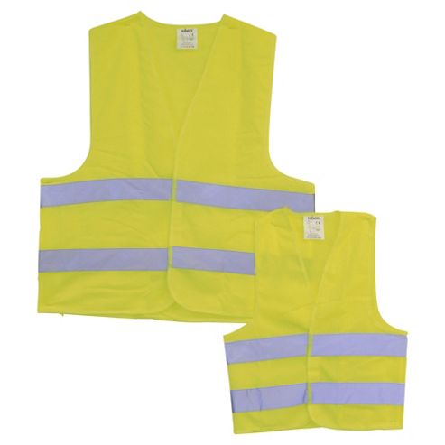 Image of Rolson Hi Vis Vest 2 Pack Adult & Child 60410