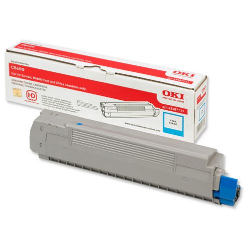 Image of Oki Toner Cartridge For C8600 Colour Printers (cyan)