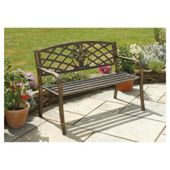 Garden Bench with Cast Iron Insert