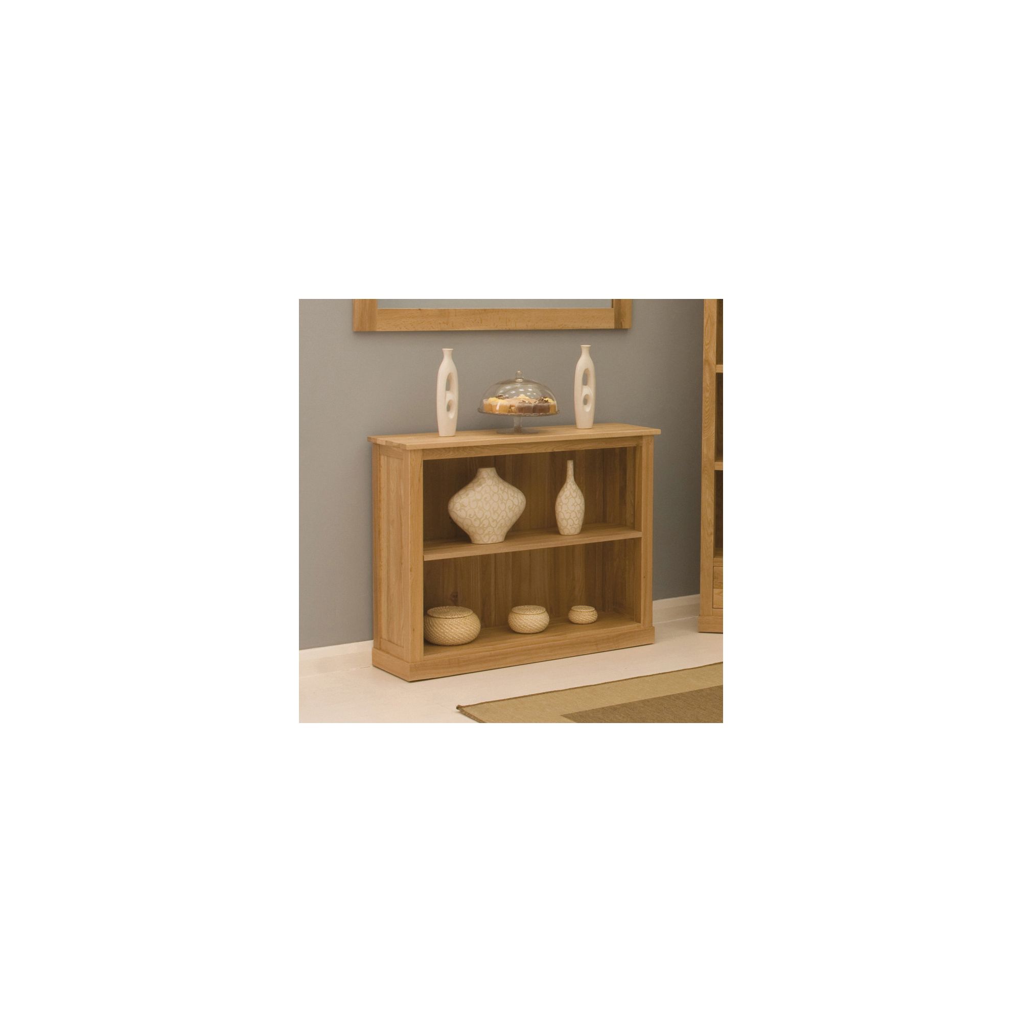 Baumhaus Mobel Oak Low Bookcase at Tesco Direct