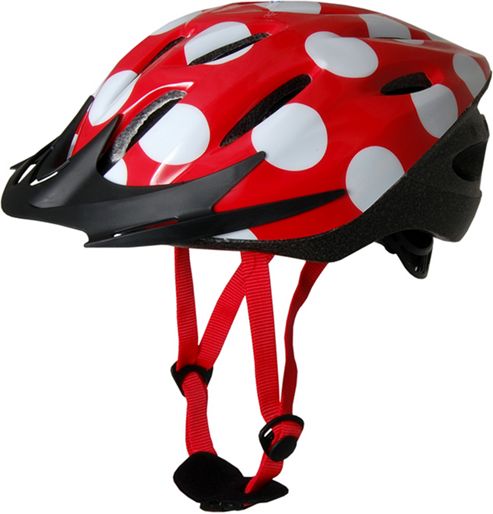 Image of Kiddimoto Cycle Helmet - Red Dotty - Small