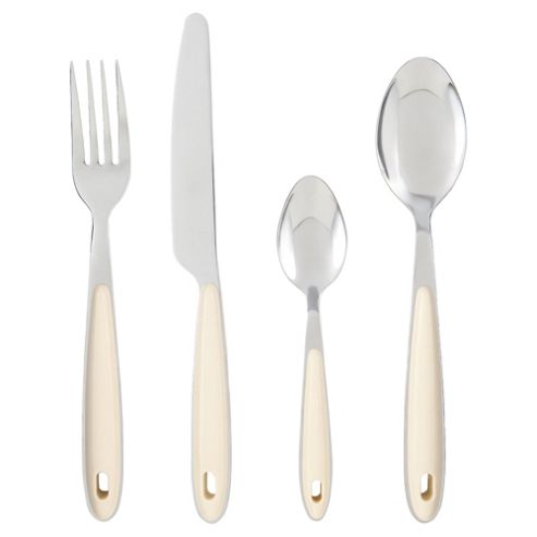 Image of Tesco Cream Hanging Cutlery Set, 16 Piece