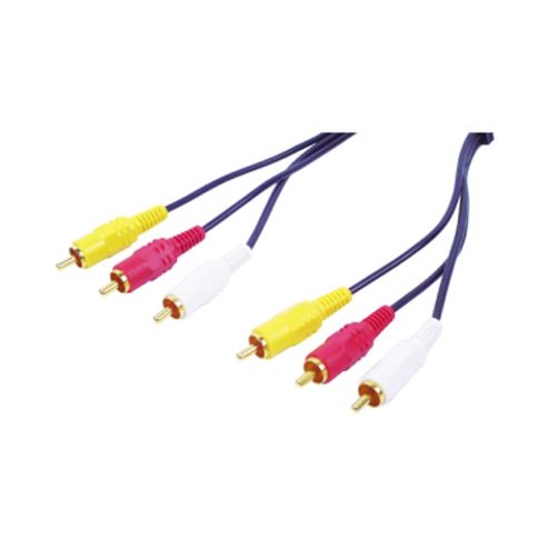 Image of Nikkai Composite Video Av Tv 3x Phono Cable Lead 1.5m