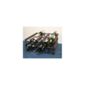 Cranville Wine Racks Double Depth 30 Bottle Wine Rack - Dark Oak Stain