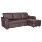 Ashmore Leather Corner Chaise Sofabed Brown Right Hand Facing