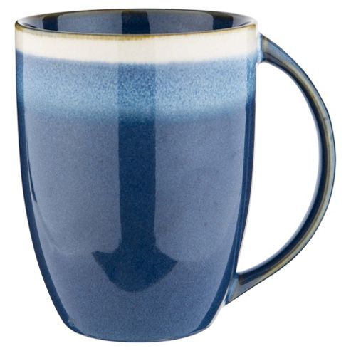 Image of Blue Lagoon Crackle Mug, Porcelain