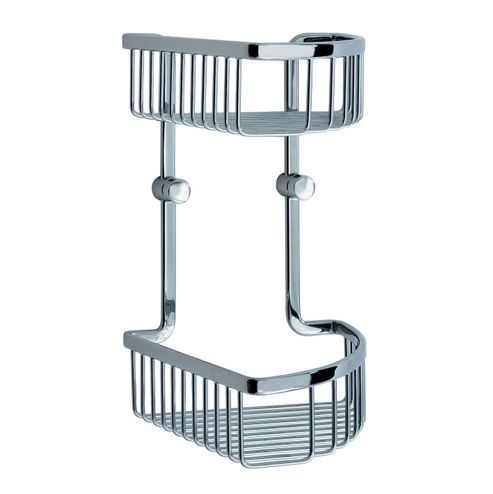 Image of Smedbo Loft Two Level Soap Basket - Polished Chrome