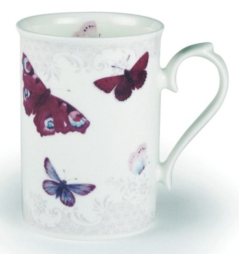 Image of Roy Kirkham Butterfly Anne Single Lancaster Style Bone China Mug