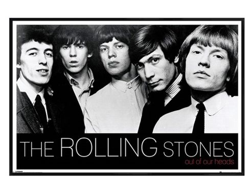 Image of Gloss Black Framed The Rolling Stones Out Of Our Heads Poster
