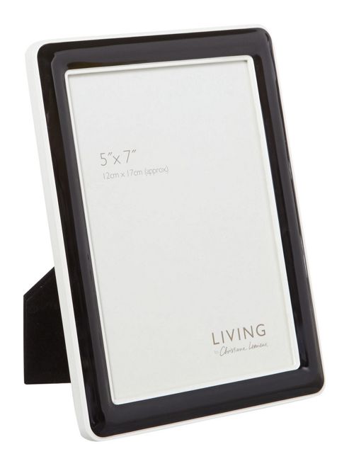 Image of Living By Christiane Lemieux Black Enamel Photo Frame 5x7