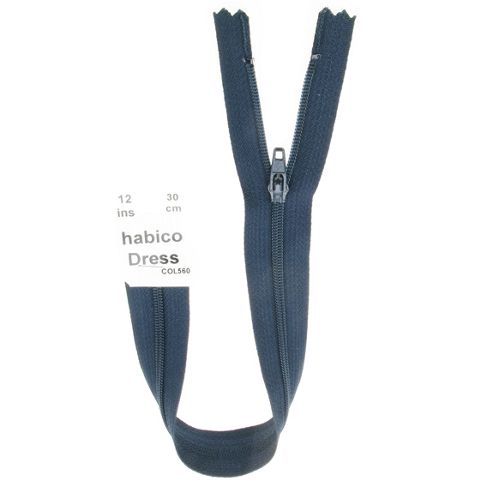Image of Dress Zip - 30cm - Navy