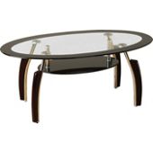 Home Essence Lexington Coffee Table in Black Glass - Black Border