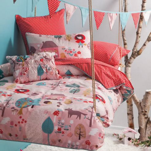 Image of Little Red Single Bedding - Hiccups, 100% Cotton