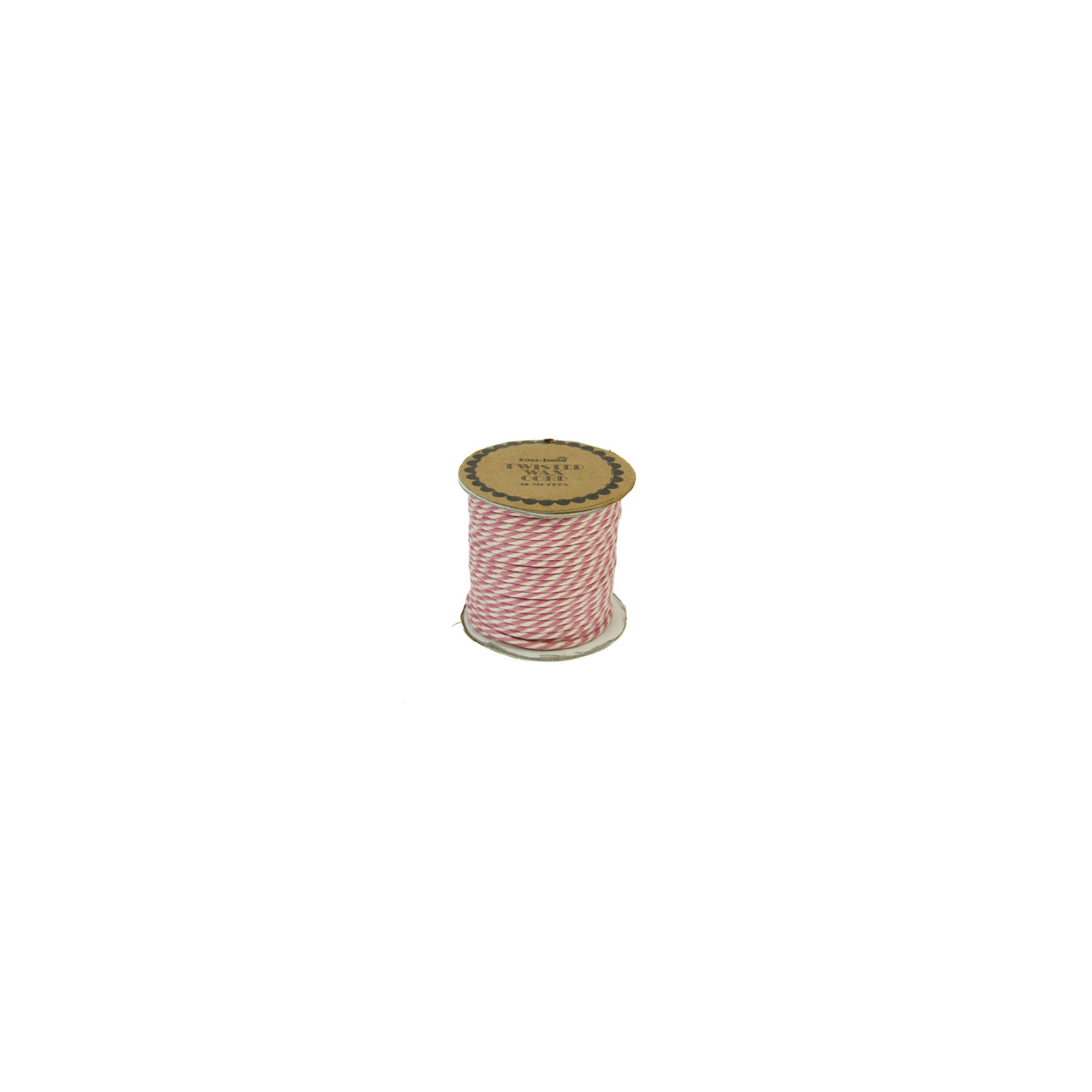 Twisted Wax Cord 10m Pink