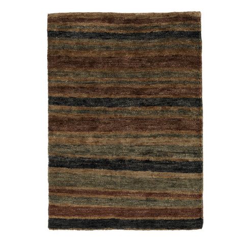 Image of Think Rugs Stripe Knotted Rug - 90 Cm X 150 Cm (2 Ft 11 In X 4 Ft 11 In)