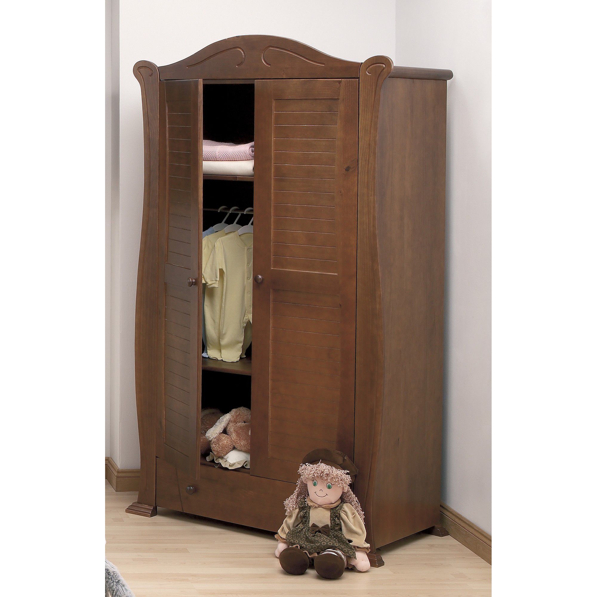 Tutti Bambini Marie Wardrobe in Walnut at Tescos Direct