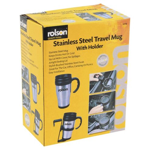 Image of Rolson Stainless Steel Travel Mug