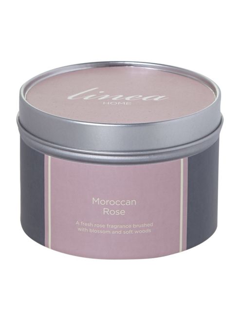Image of Linea Moroccan Rose Tin Candle In Rose