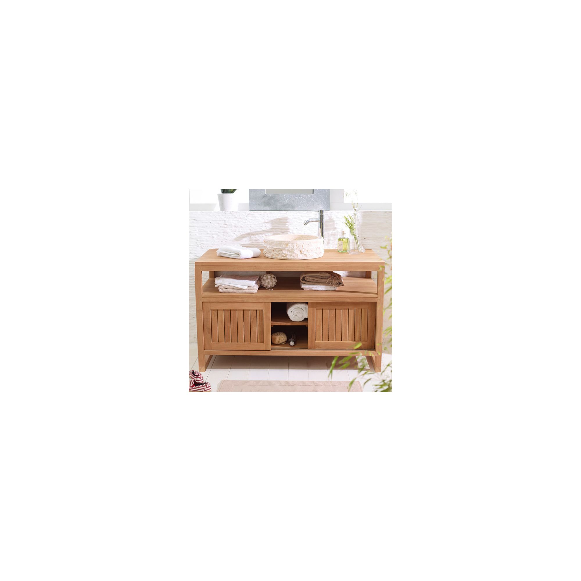 Tikamoon Colonial Duo Teak Vanity Cabinet at Tesco Direct