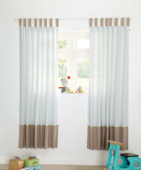 Image of Mamas & Papas - Pixie & Finch - Boys Curtains (132 X 160cm)