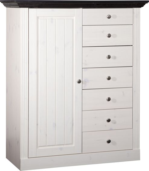 Image of Home Essence Riviera 1 Door 6 Drawer Cabinet