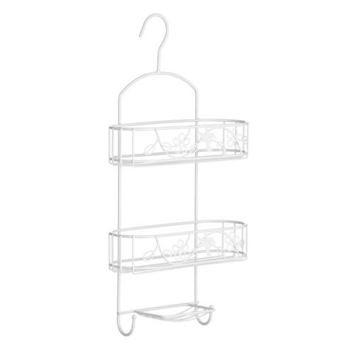 Image of Hang - Metal Bathroom Wall Storage Shelf Caddy - White