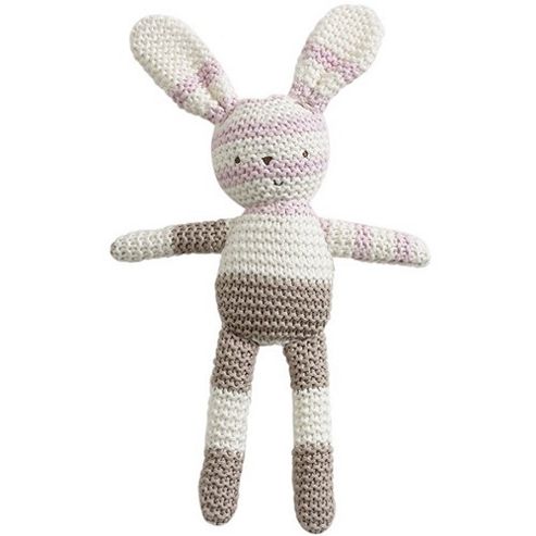 Image of Natures Purest Natures Knits Stripe Bunny Bella Pink