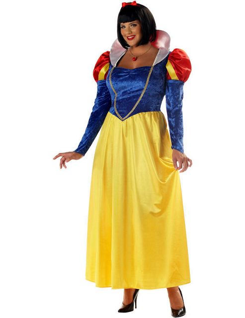 Image of Classic Snow White Fancy Dress Costume (plus Size)