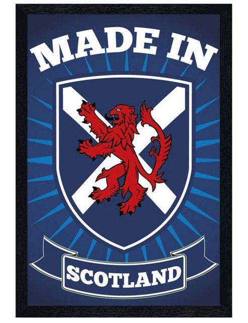 Image of Scottish Pride Black Wooden Framed Made In Scotland Poster
