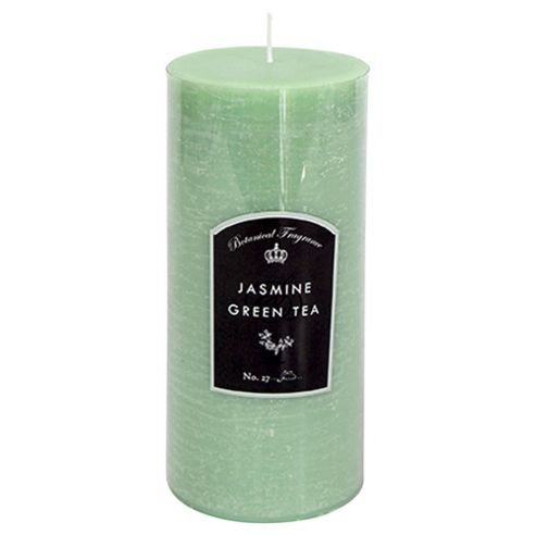 Image of Botanicals Rustic Pillar Candle Large, Jasmine & Green Tea