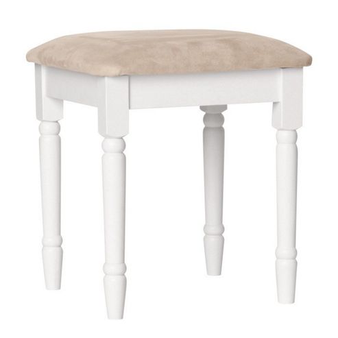 Image of Altruna Scandinavian Dressing Table Stool - White