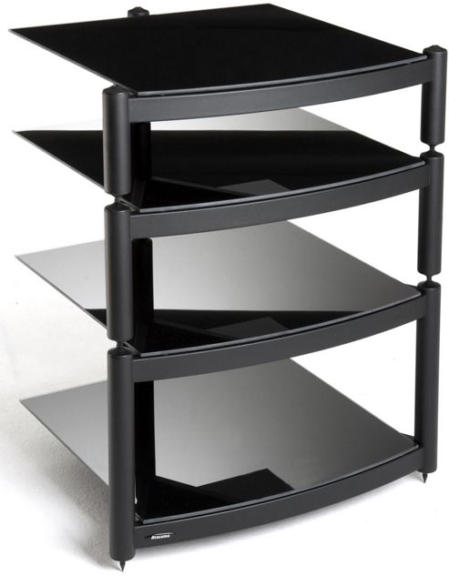 Image of Atacama Equinox Arc 4 Shelf Hi-fi Stand In Black