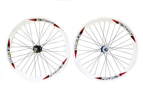 Image of 700c Pegasus Single Speed Fixie Flip Flop Wheels White