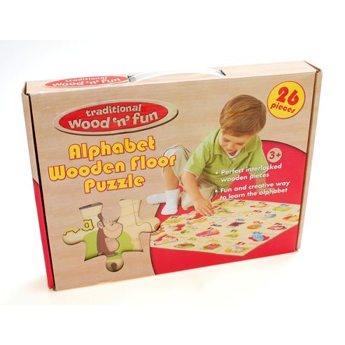 Image of Traditional Wood 'n' Fun Giant Alphabet Wooden Floor Puzzle 3yrs+