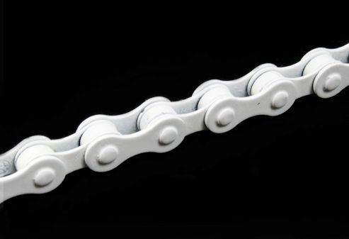 Image of Clarks Single Speed White Chain 1/2" X 1/8