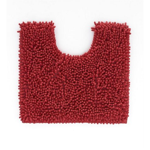 Image of Catherine Lansfield Microfibre Chenille Pedestal Mat - Red