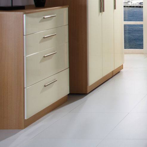 Image of Welcome Furniture Knightsbridge 4 Drawer Deep Chest - Oak - Ebony
