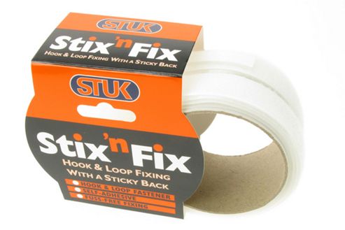 Image of Stixnfix Hook & Loop Tape White 20mm X 1m